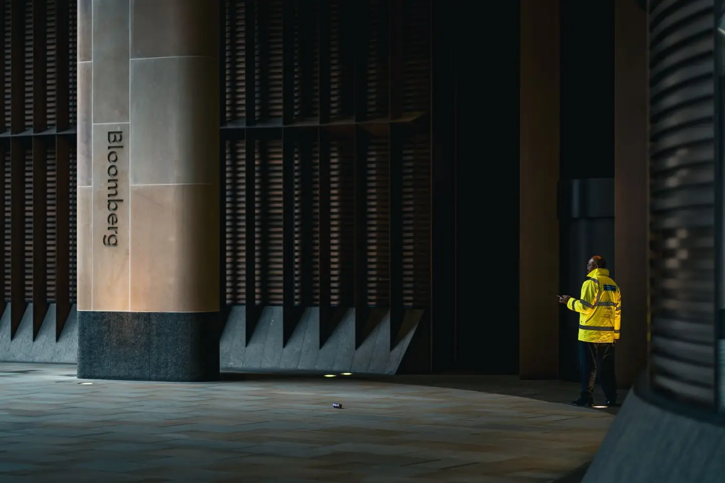 Security Guard at Bloomberg Building in London