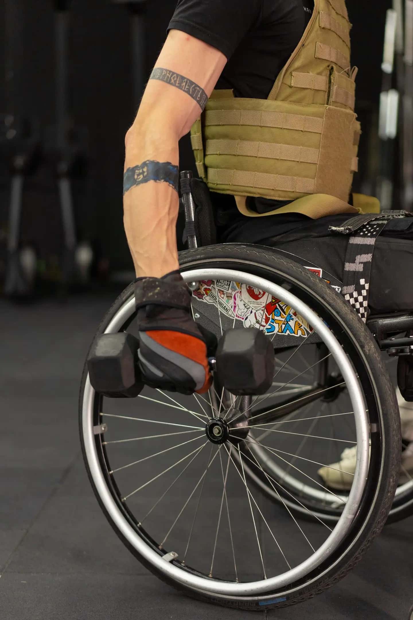 A Person Riding a Wheelchair