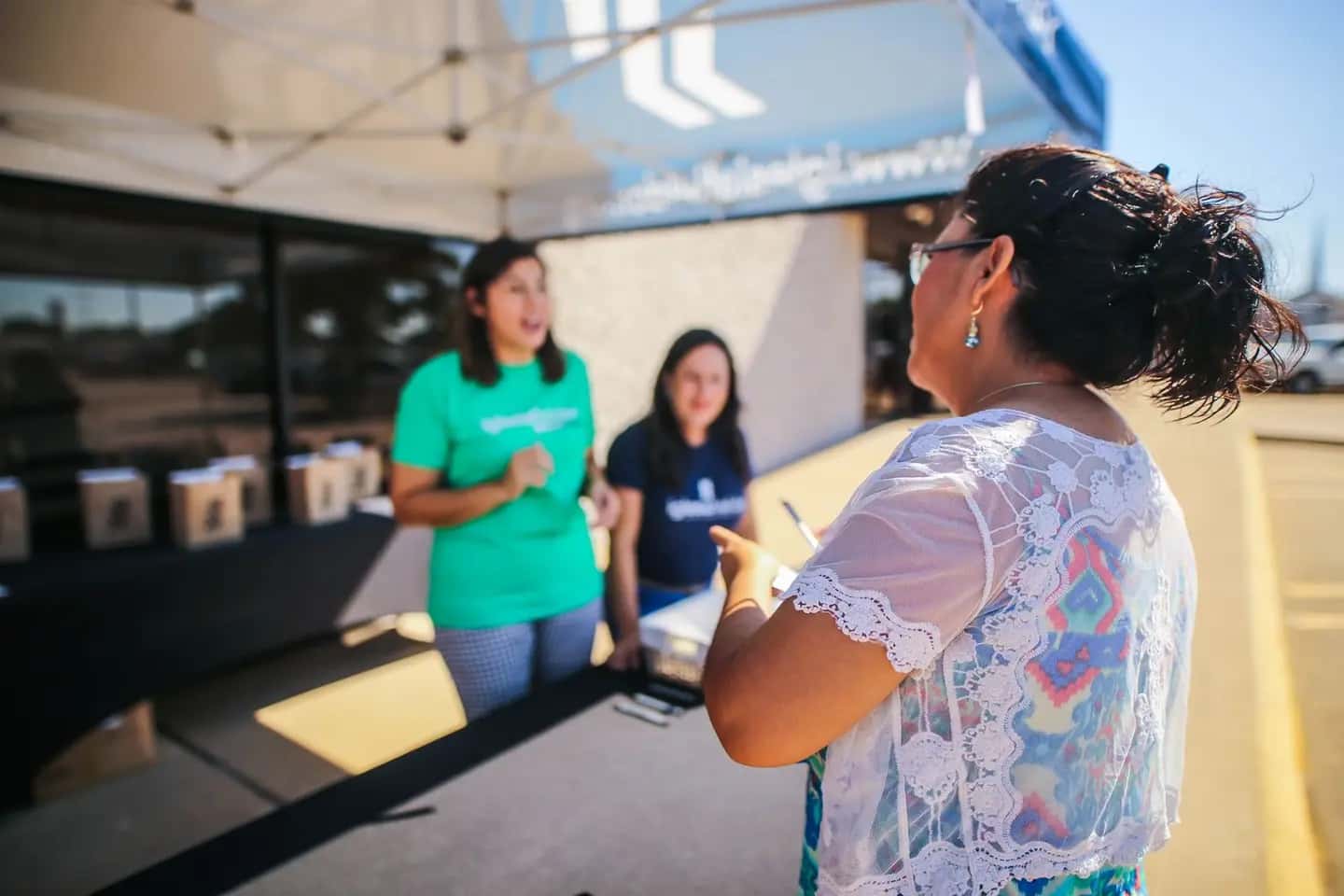 Community Event Registration Booth Outdoors