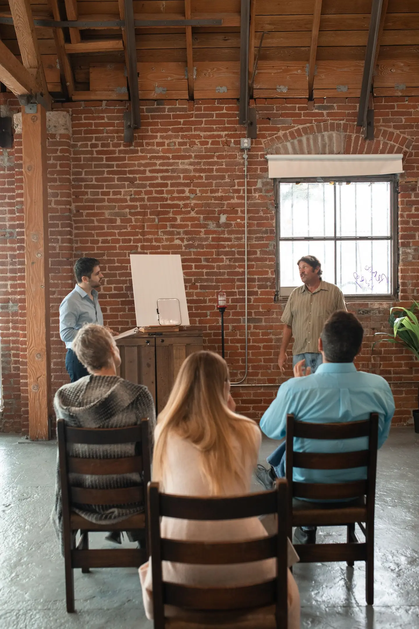 Adults attending a community learning session