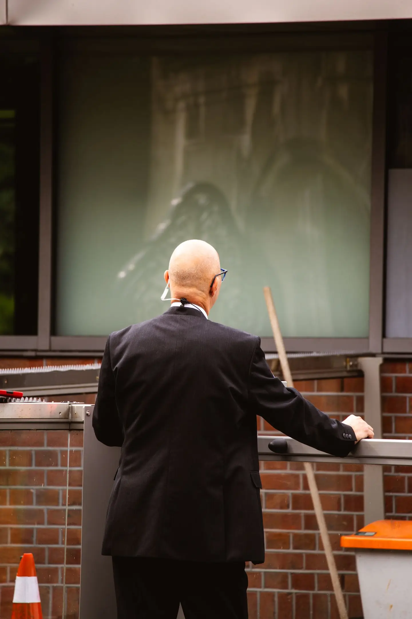 Security Guard in Suit